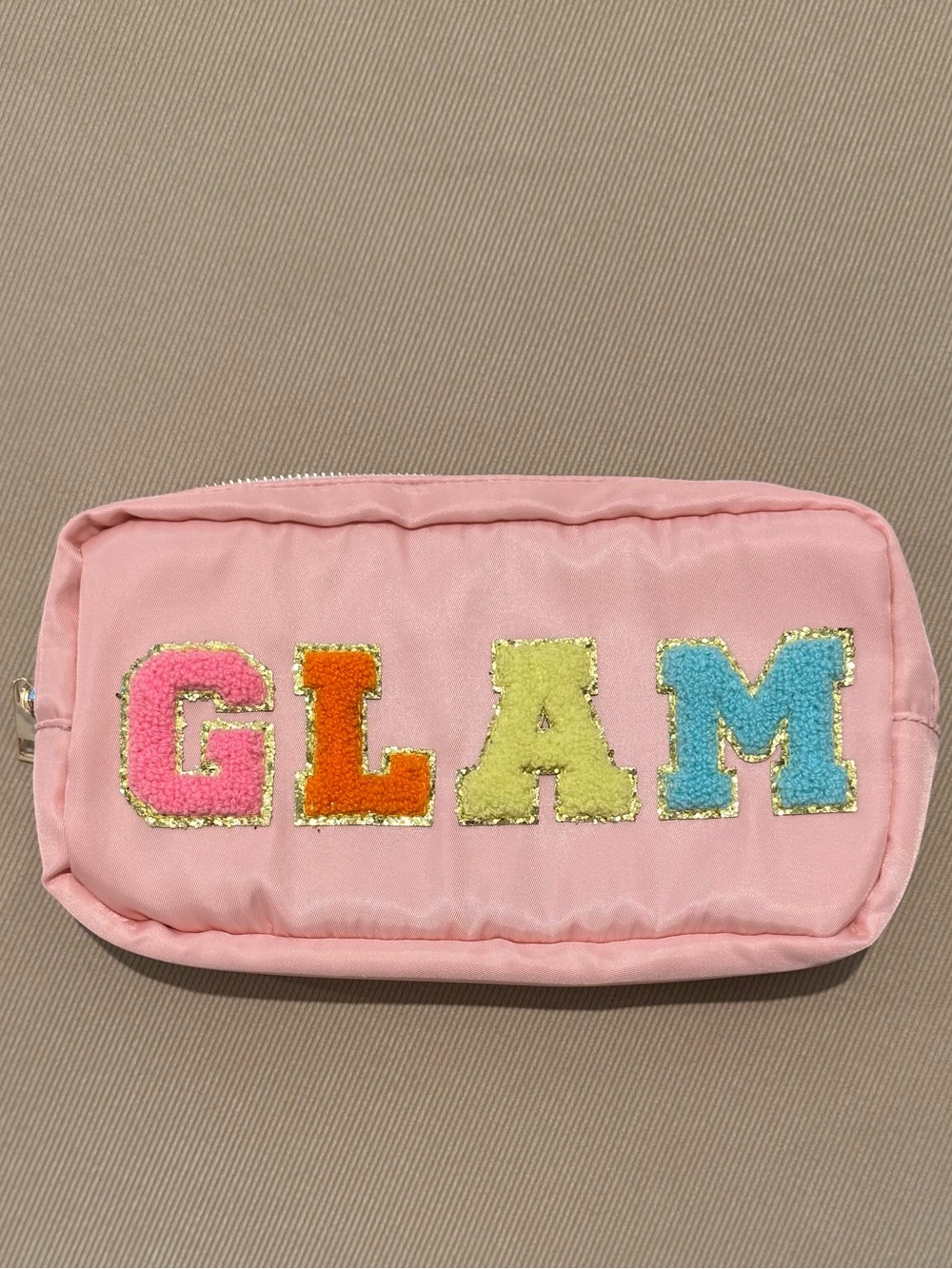Kids Pink 'GLAM' Pouch Cosmetic Bag